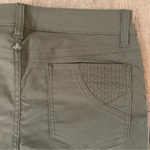 Prana Jenna Women's Pants Outdoor Cargo Green Mid Rise Slim Skinny Leg (Size10) - Picture 9 of 13